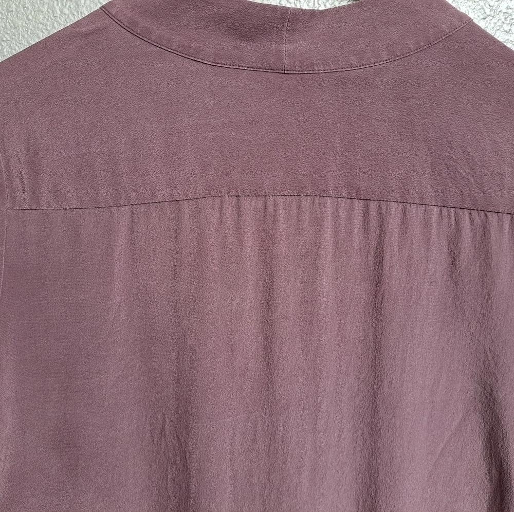 Acrobat Mauve 100% Silk Blouse Size XS - Picture 10 of 13